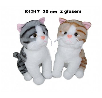 KOT 2 KOLORY Z GŁOSEM 30CM 162892