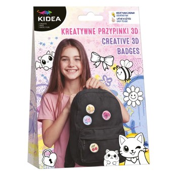 KREATYWNE PRZYPINKI 3D KIDEA 4345