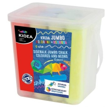 KREDA JUMBO KOLOROWA+NEONOWA 12 SZT KIDEA 8890