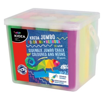 KREDA JUMBO KOLOROWA+NEONOWA 20 SZT KIDEA 8906