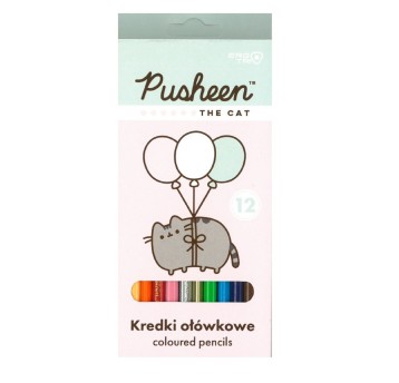 KREDKI 12KOL 18CM PUD. PUSHEEN 7979 A'10