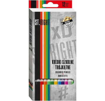 KREDKI 12KOL. 18CM PUDEŁKO ST. RIGHT 3317