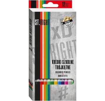 KREDKI 12KOL. 18CM PUDEŁKO ST. RIGHT 3317