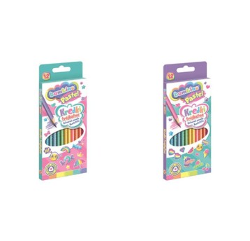 KREDKI 12KOL. PASTEL 18CM PUD STAND. BAMBINO 2876