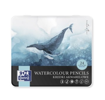 KREDKI AKWARELOWE 24 KOL. OXF PUD. METAL 400174561