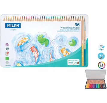 KREDKI AKWARELOWE SZEŚCIOKĄT 36 KOL. MET OP