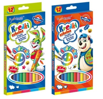 KREDKI BAMBINO OŁÓWKOWE ŚCIERALNE 12KOL 18CM 8665