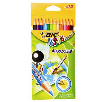 KREDKI BIC 12KOL AKWARELOWE AQUACOULEUR 0280