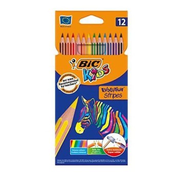 KREDKI BIC EVOLUTION STRIPES 12 KOL 9102
