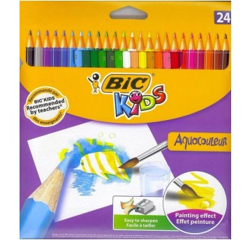 KREDKI BIC KIDS AQUACOULEUR 24KOL 3496