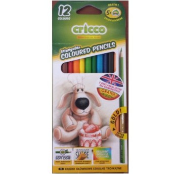 KREDKI CRICCO OŁÓWKOWE TRÓJKĄTNE 12KOL. 5869 A"6