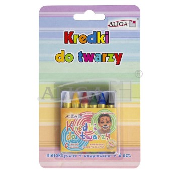 Kredki do twarzy, 6 kolorów