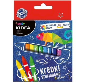 KREDKI GRAFIONOWE 12 KOL KIDEA 2714