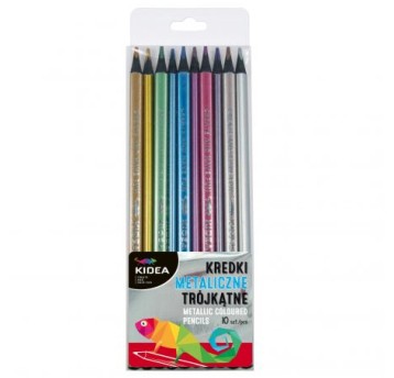 KREDKI METALICZNE TRÓJKĄTNE 10 KOL. 0359
