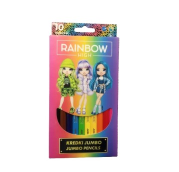 KREDKI OŁ TRÓJKĄTNE JUMBO RAINBOW HIGH 10 KOL 1226