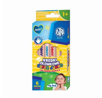 KREDKI OŁÓWK OKR. 6KOL SUPER JUMBO ASTRA BABY 3183