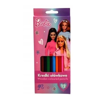 KREDKI OŁÓWKOWE 12KOL 18CM BARBIE 9912