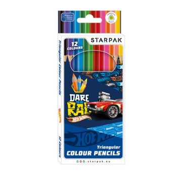 KREDKI OŁÓWKOWE 12KOL HOT WHEELS STK 1870