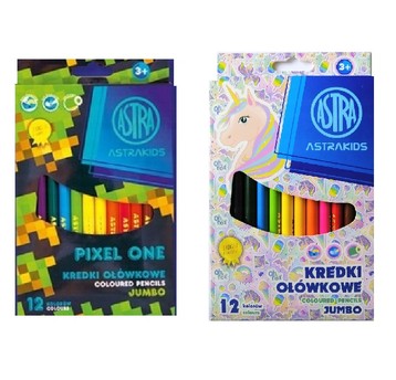 KREDKI OŁÓWKOWE 12kol JUMBO ASTRAKIDS 1318