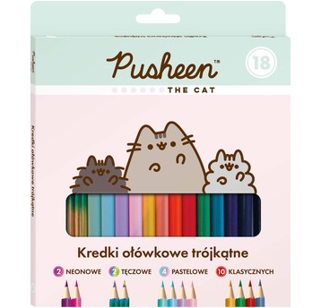 KREDKI OŁÓWKOWE 18KOL 18CM PUSHEEN 2042