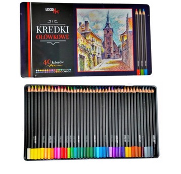 KREDKI OŁÓWKOWE 40KOL METAL OPAK LOOZZ 6195