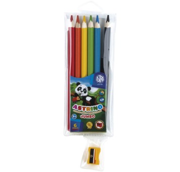 KREDKI OŁÓWKOWE 6KOL. ASTRINO TRÓJK.+ TEMP.