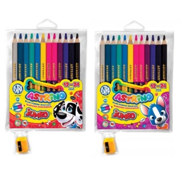 KREDKI OŁÓWKOWE ASTRINO OKRĄGŁE JUMBO 12=24 TEMP