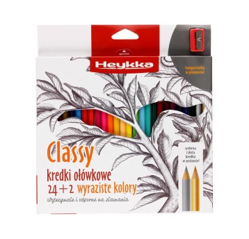 KREDKI OŁOWKOWE CLASSY TRÓJK. Z TEMP. 24+2 KOL.
