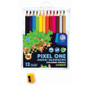 KREDKI OŁÓWKOWE MINECRAFT JUMBO 12 KOL + TEMP 0115