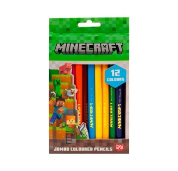 KREDKI OŁÓWKOWE TRÓJKĄT JUMBO MINECRAFT 12KOL 7083