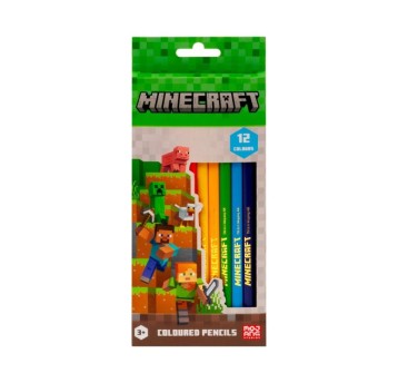KREDKI OŁÓWKOWE TRÓJKĄTNE MINECRAFT 12KOL 7090