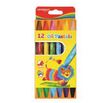 KREDKI PASTELE OLEJOWE KEYROAD SZEŚCIOKĄTNE 12SZT