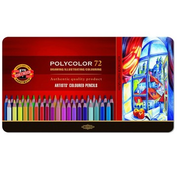 KREDKI POLYCOLOR 3827 72KOL OP. METAL. 9629