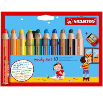 KREDKI STABILO WOODY 3 W 1 ETUI 10SZT