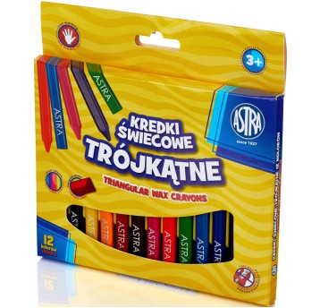 KREDKI ŚWIECOWE TRÓJKĄTNE 12KOL 316118001