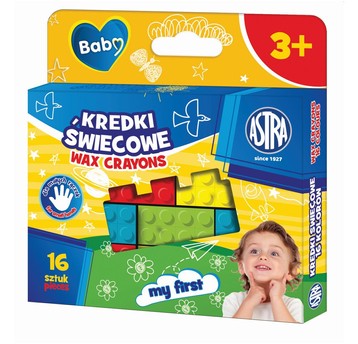 Kredki świecowe w kształcie klocków ASTRA BABY - 1