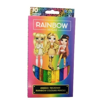 KREDKI TĘCZOWE 10 KOLORÓW RAINBOW HIGH 1219