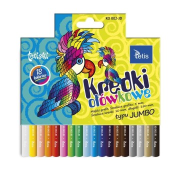 KREDKI TETISKI OKRĄGŁE JUMBO 18KOL. 0987