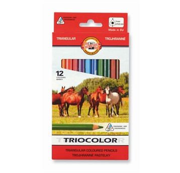 KREDKI TRIOCOLOR 3142 TRÓJKĄT.12 KOL. 9MM 7427