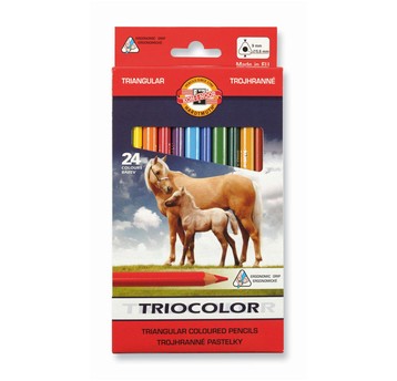 KREDKI TRIOCOLOR 3144 TRÓJKĄTNE 24 KOL. 9MM 7427