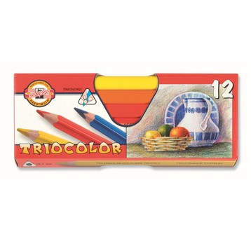 KREDKI TRIOCOLOR 3152 12KOL. TRÓJKĄTNE GRUBE 4914