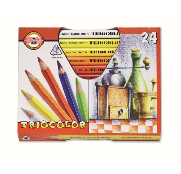 KREDKI TRIOCOLOR 3154 24KOL.TRÓJKĄTNE GRUBE 4938