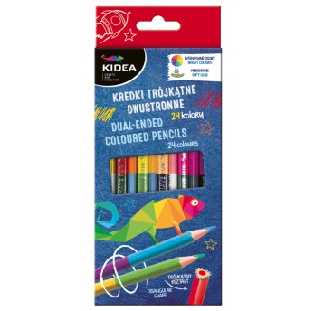 KREDKI TRÓJKĄTNE DWUSTRONNE 24 KOL. 0328