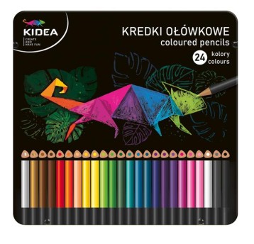 KREDKI TRÓJKĄTNE W METAL.PUDEŁKU 24 KOL KIDEA 7625
