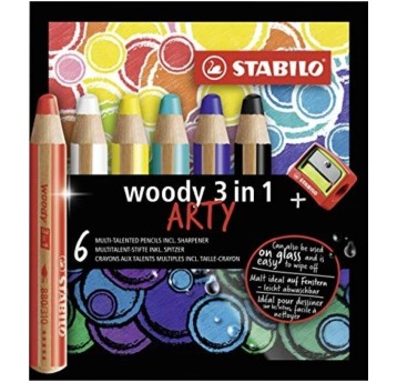 KREDKI WOODY ARTY 3 W1 6 KOL+ TEMP STABILO 7123