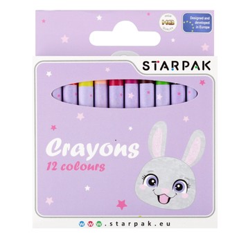 KREDKI WOSK 12KOL RABBIT STK 1586