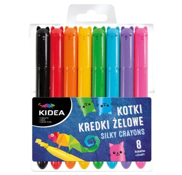 KREDKI ŻELOWE KOTKI 8 KOL. KIDEA 6899