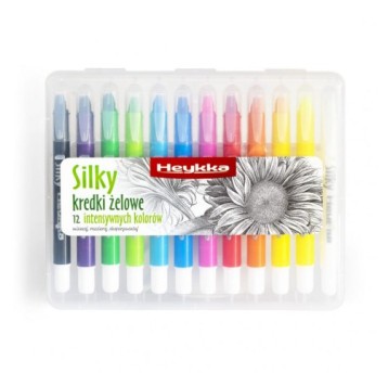 KREDKI ŻELOWE SILKY 12KOL. HEYKKA 2644