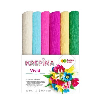 KREPINA MARSZCZONA 25X100CM MIX VIVID 6KOL