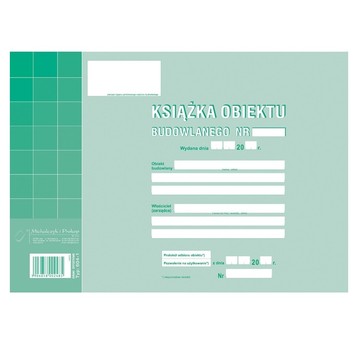 KSIĄŻKA OBIEKTU BUDOWLANEGO A4 604-15 5773